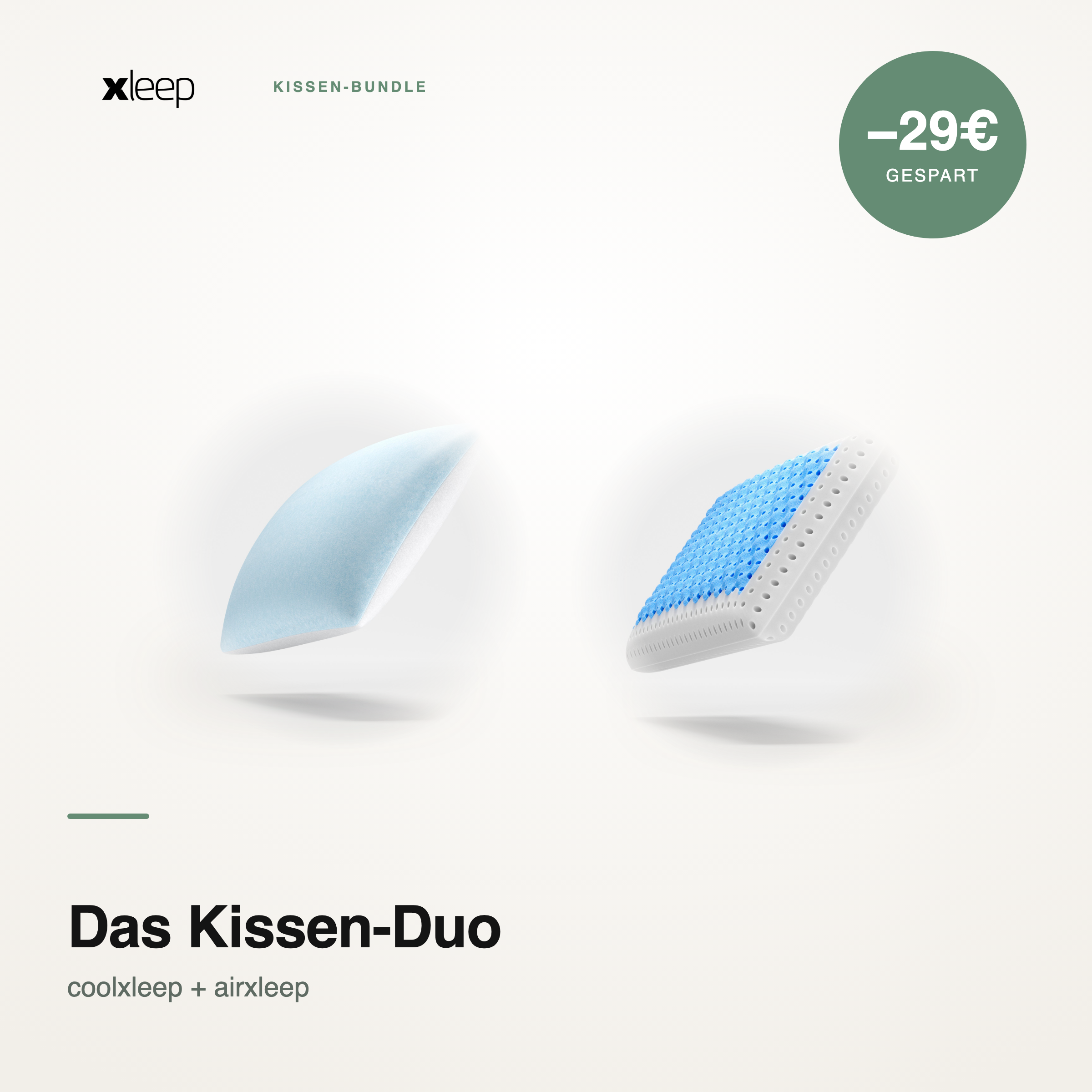 Das Kissen-Duo – coolxleep + airxleep, spare 29 €